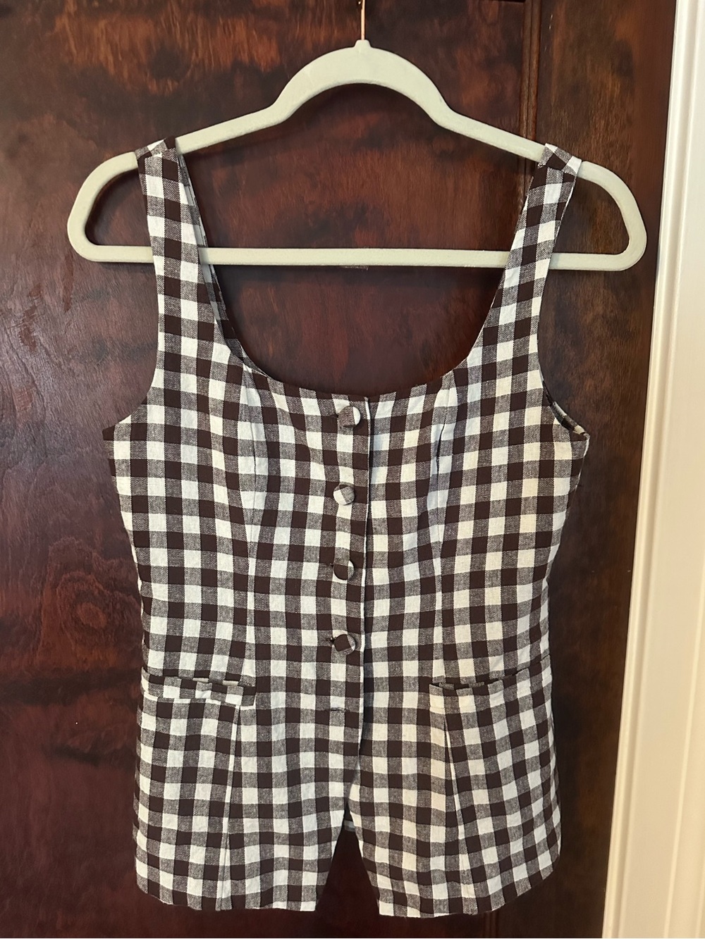 WAYF Gingham Linen Set